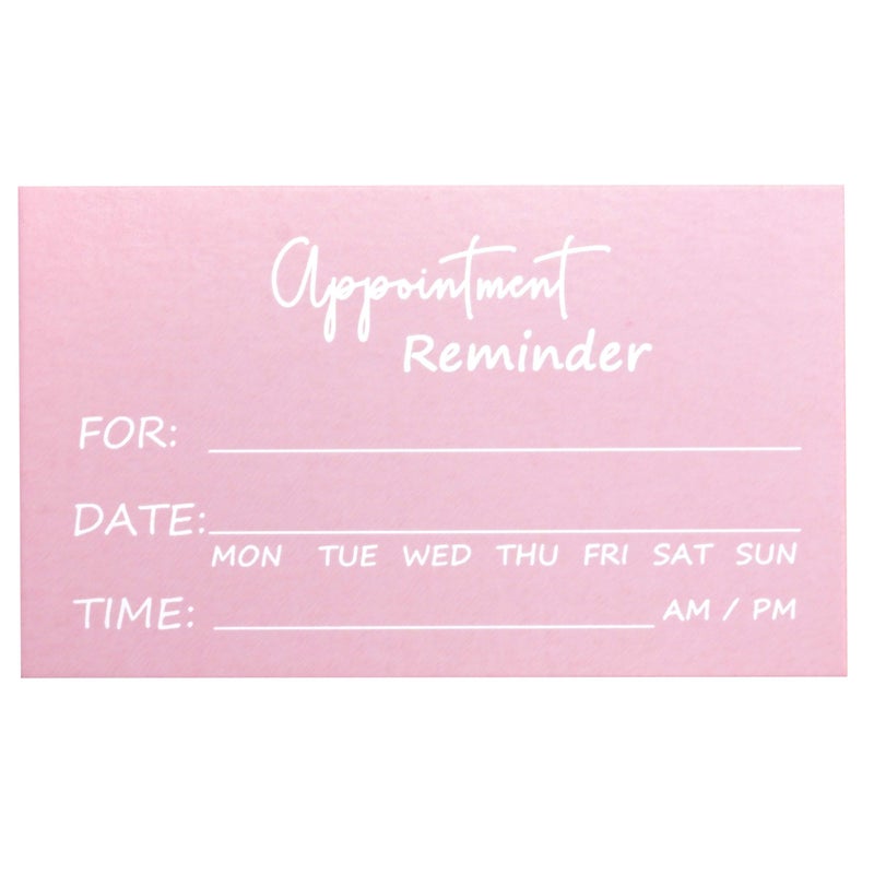 RXBC2011 بطاقات تذكير بالمواعيد RXBC2011 100 باللون الوردي - Image 2